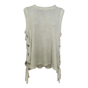 POL Tank Top Size Small, Green. New. Lace-up sides.